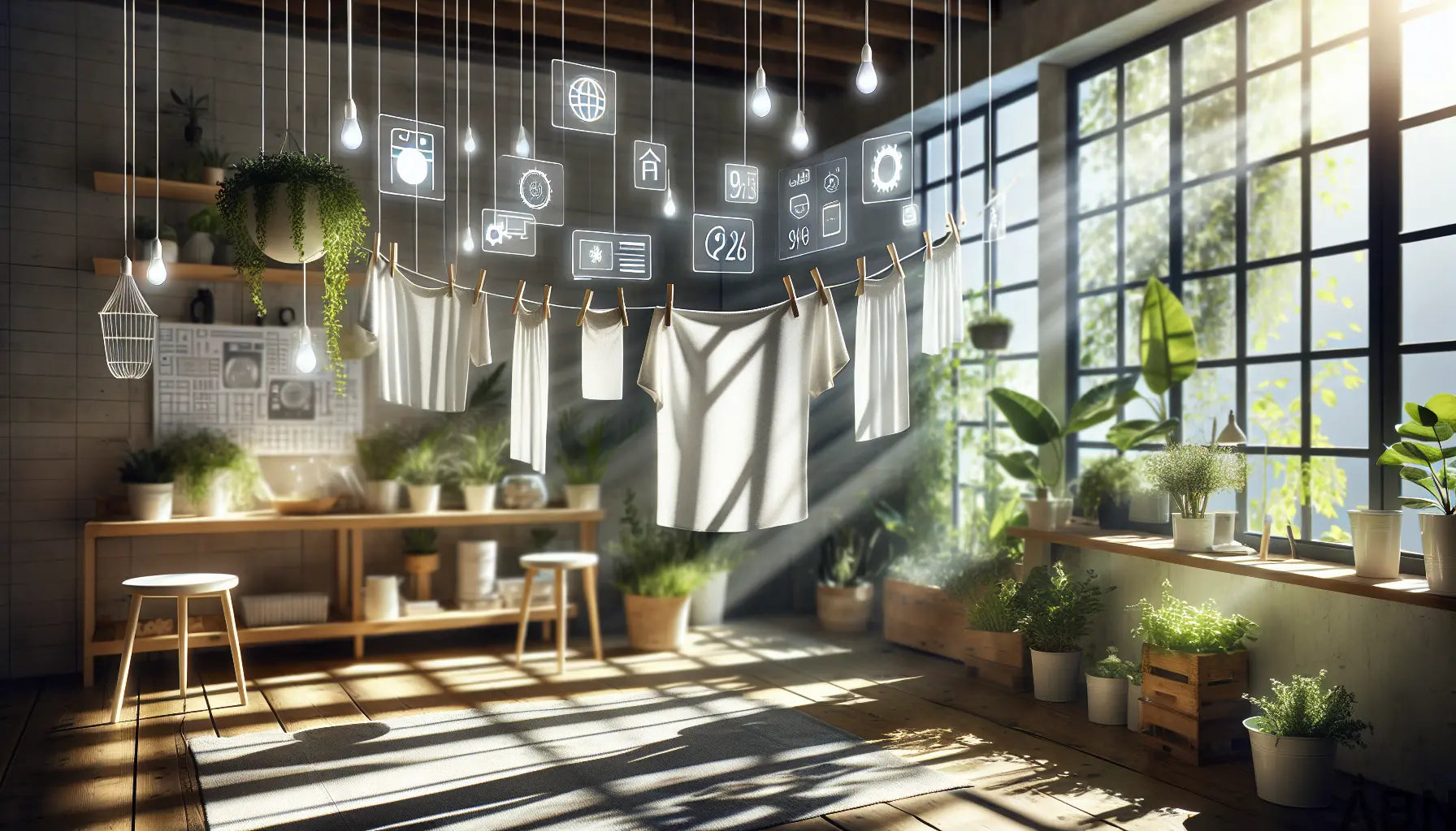 Avoid drying clothes indoors in rooms with many people.