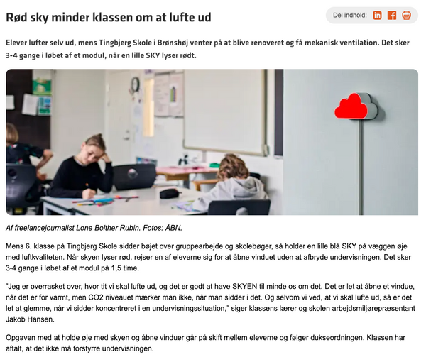 Rød sky minder klassen om at lufte ud