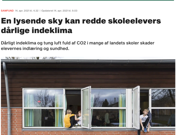 En lysende sky kan redde skoleelevers dårlige indeklima