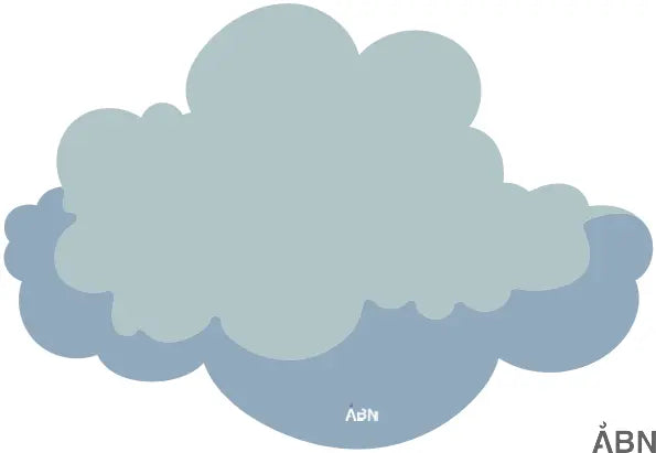 Klistermærke af tegnede skyer med logo | ÅBN