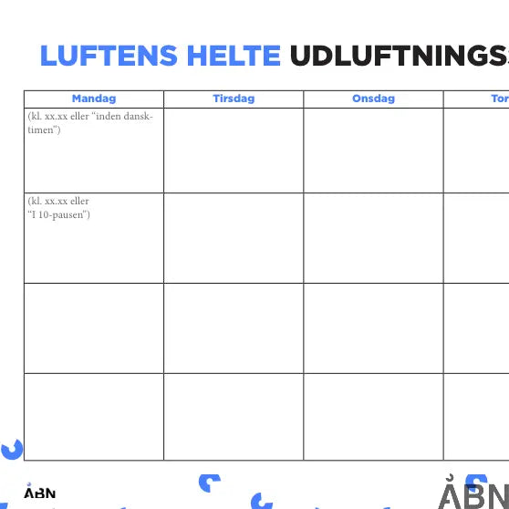 "Luftens Helte" Udluftningsskema til skoler | ÅBN