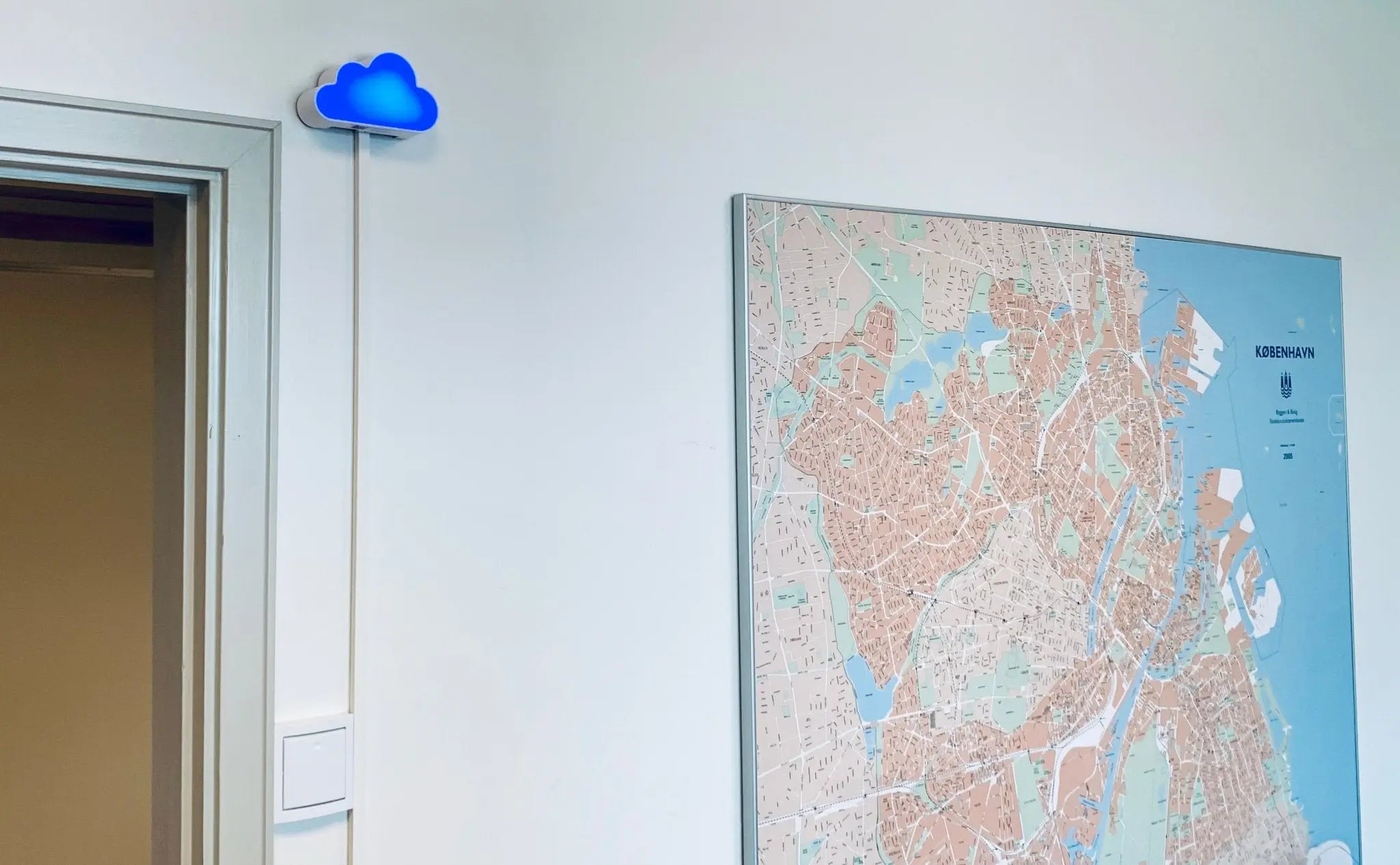 a picture of a painting on the wall of a house 